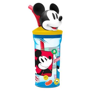 Imagem de Tuut Copo 3D com Canudo Disney Mickey Mouse 360ml – Produto Oficial