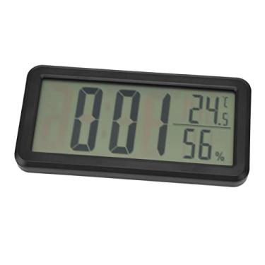 Imagem de Despertador, Temperatura, Umidade, Parede, LCD, Relógio Eletrônico Digital para Restaurante, Escritório Doméstico, Com Furo para Pendurar e 2 Suportes Retráteis
