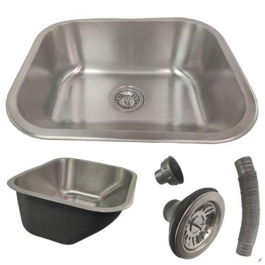 Imagem de Tanque Lavanderia Lavar Roupa 30l Aço Inox Balcao Pia Com Valvula Sifao Limpeza Lavabo Casa