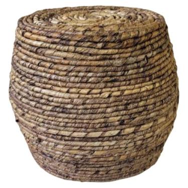 Imagem de Puff Coliseu Médio Redondo - Rústico Fibra De Bananeira