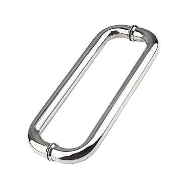 Imagem de Maçaneta de porta de correr em aço inoxidável, maçaneta de porta de vidro maçaneta de porta de chuveiro feita de aço inoxidável costas espaçadas entre centros de furos 300 mm / 400 mm