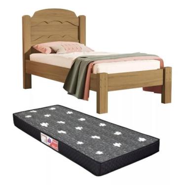 Imagem de Cama Solteiro MDF Reforçada Padrão Tradicional 188x90 Juvenil Acompanh