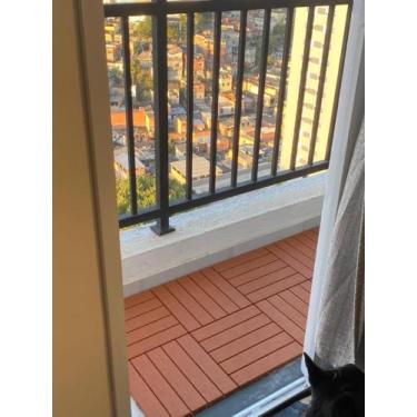 Imagem de Kit 10 Peças Deck Modular Plastico 30x30 Varanda Piscina Jardim Sacada