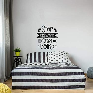 Imagem de Adesivo Parede Quarto Frase Stop Dreaming