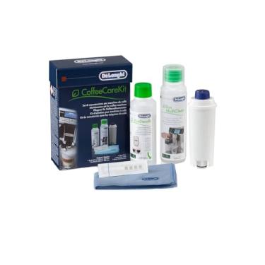 Imagem de De'Longhi Kit de cuidados com café, produtos essenciais de manutenção de máquina de café, adequado para máquinas com filtros, DLSC306, preto