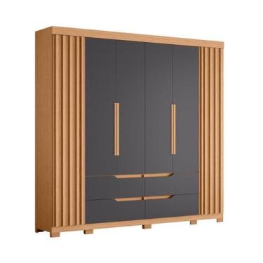 Imagem de Guarda Roupa Doble Casal 6 Portas Freijó/Titanium - ABZ - Albatroz