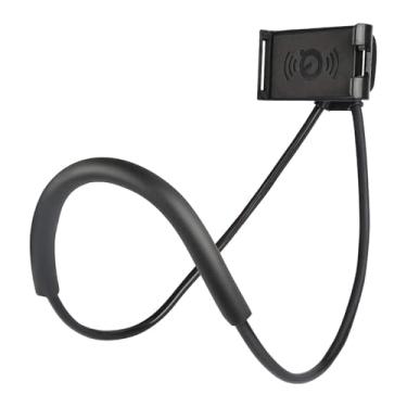 Imagem de Suporte de celular preguiçoso, suporte universal para celular inteligente, suporte de celular pendurado no pescoço, suporte de celular mãos livres na cama/mesa, comprimento de 70 cm para tela de 11 a