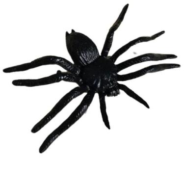 Imagem de Aranha borracha para decoração Halloween c/12 festas - ydh