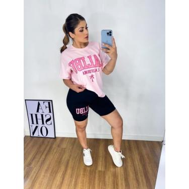 Imagem de Conjunto feminino academia esportivo camisa e short confortavel zero t