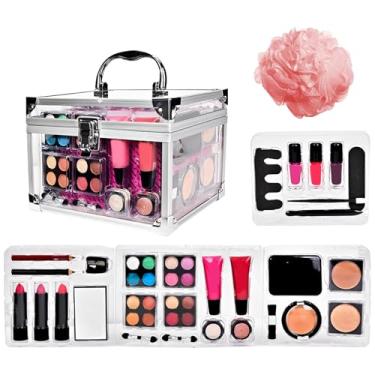 Imagem de Kit de maquiagem para mulheres kit completo, kit de maquiagem feminino | Maquiagem portátil Conjunto para mulheres,Ferramentas de beleza profissionais com sacos de cosméticos, acessórios de maquiagem