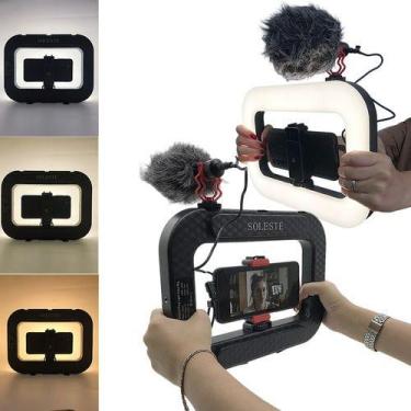 Imagem de Iluminador Led Soleste Sc240 Para Celular, Dslr, Mirrorless