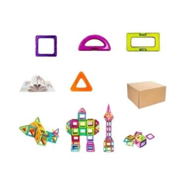 Imagem de Grande Conjunto De Construção Magnética Blocos De Construção Educacion