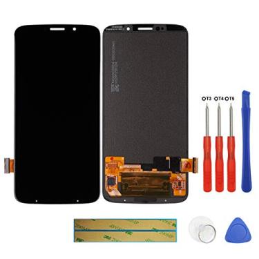 Imagem de swark Tela LCD compatível com Motorola Moto Z3 Play XT1929-1 XT1929-3 XT1929-4 XT1929-5 XT1929-6 XT1929-6M XT1929-8 XT1929-15 XT1929-17 Tela sensível ao toque + ferramentas (preto)