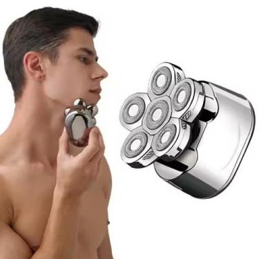 Imagem de Aparador de Barba 9 Em 1 Com Pentes Ajustáveis e Cabeças Rotativas - A