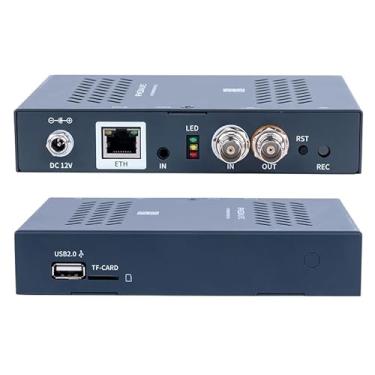 Imagem de WebRTC TF USB Recording SDI 1080P 1080i 60 Fps H.265 Video 4 Streams Output Encoder SDI to H.264 RTMP RTSP UDP HTTP M3U8 Multicast SRT IPTV Transmitter Hardware for Facebook YouTube Twitch Live