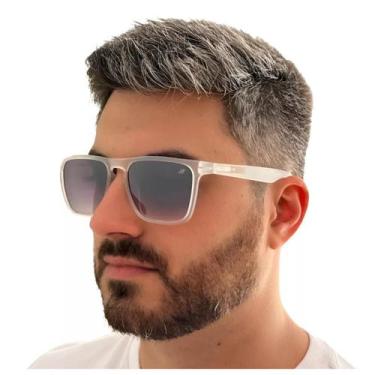 Imagem de Óculos De Sol Masculino Quadrado Original Finoti Uv400 Verão, Transpar