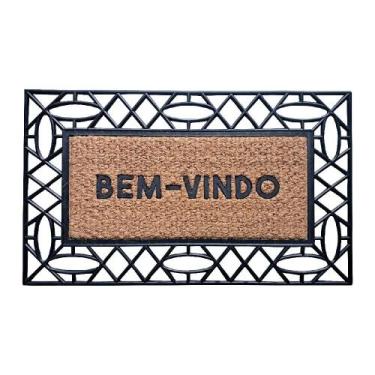 Imagem de Capacho De Borracha Frame E Fibra De Coco 45x75cm - Komeco, Frame Losa