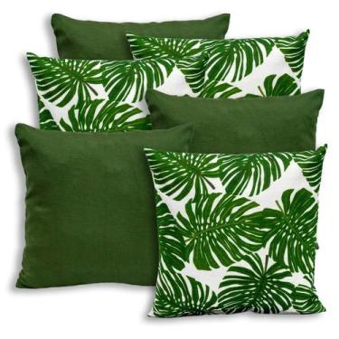 Imagem de Kit 6 Capas de Almofada Lisa e Estampada 40x40cm Zíper Gorgurinho - BE