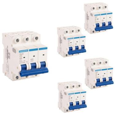 Imagem de 5 Mini Disjuntores 63a Tripolar TDJ3 Tramontina Curva C