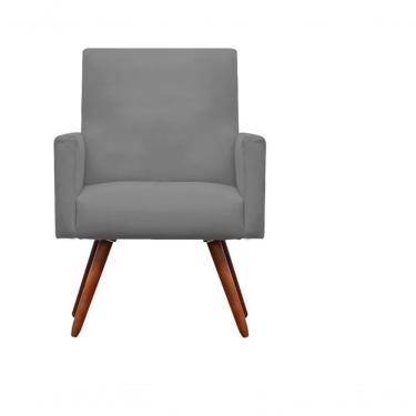 Imagem de Poltrona Decorativa Nina Sala E Escritório Suede Cinza