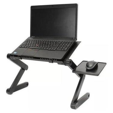 Imagem de Mesa Notebook Multifuncional Alumínio Com Cooler Zz