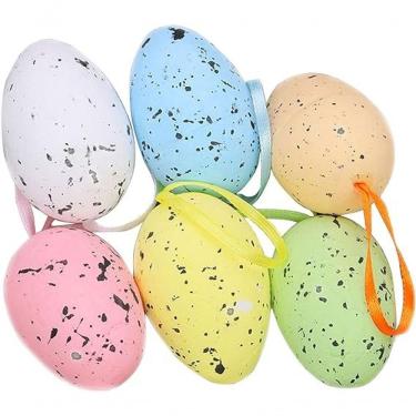 Imagem de Enfeite Decorativo Páscoa 30 Ovos Pendentes Coloridos