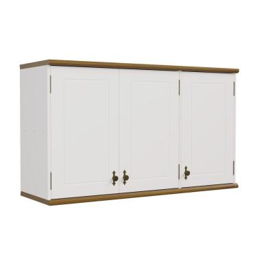 Imagem de Aéreo Retrô 3p Off White-nogueira Armário Cozinha