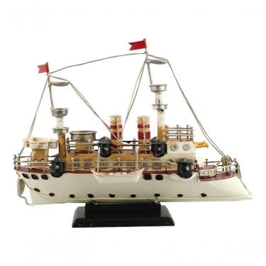 Imagem de Navio Titanic Branco 23x30x13cm Estilo Retrô - Vintage