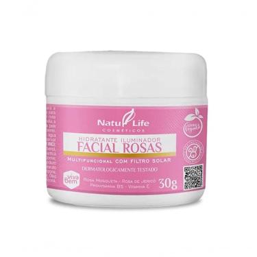 Imagem de Hidratante Iluminador Facial Rosas - Natulife - 30gr