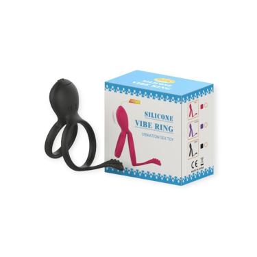 Imagem de Anel Peniano Duplo Com Estimulador Clitoriano - Lovetoys - Preto