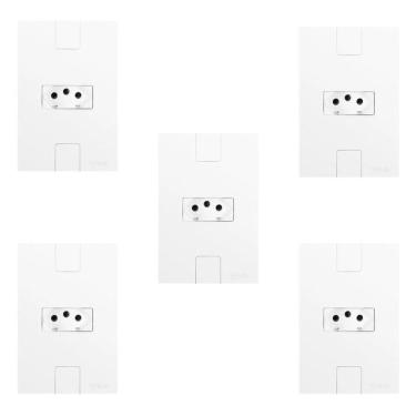 Imagem de Conjunto Com 1 Tomada 2p+t 20a 250v, Modular, Com Placa 4x2 Branco