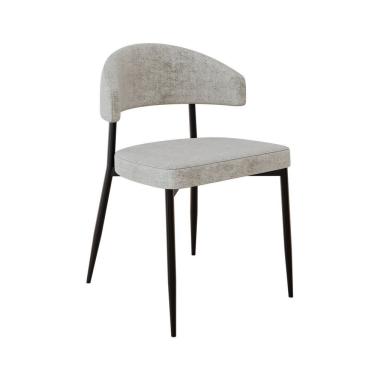 Imagem de Cadeira Bless Fixa Com 4 Pés 55 X 52,5 X 77,5 Cm Com 1 Unidade Off White-preto