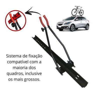 Imagem de Suporte Transbike De Teto Tipo Calha P/ Carregar Bicicleta - Metal Lin