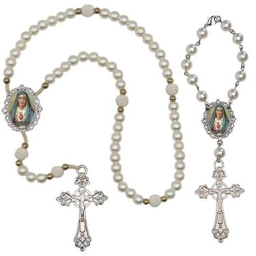 Imagem de Terco de Oraçao de Luxo com Terco de Carro Nossa senhora das Dores Qua