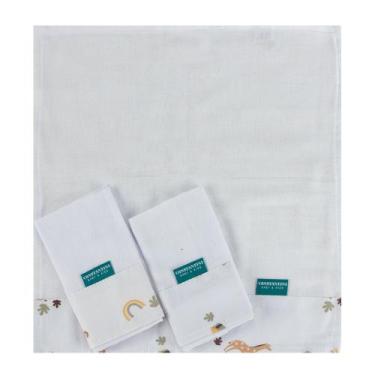 Imagem de Conjunto 3 Paninhos Fraldinha de Boca Bebê Boho Safari - Home Fernande