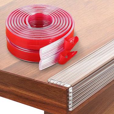 Imagem de HOMREALM Protetor De Cantos À Prova Bebês 7,05 Pés Comprimento (1,97 Pol. Largura) Para Móveis E Bordas, Amortecedor Segurança, Almofada Transparente Afiados Mesa