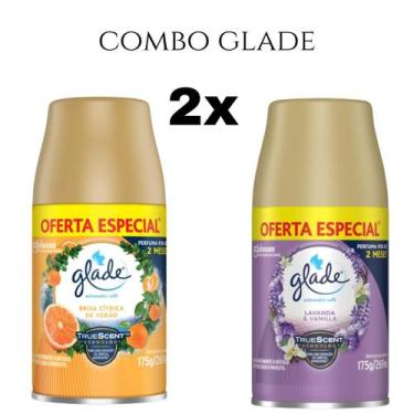 Imagem de Combo Odorizador de Ambiente Glade Refil Automatic 269ml, Laranja/Roxo