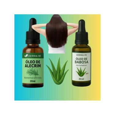 Imagem de Kit Óleo de Alecrim + Óleo de Babosa 100% Puro  Crescimento Capilar, F