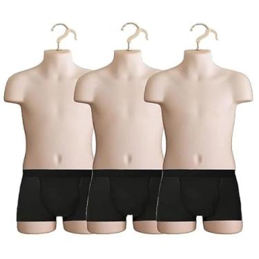 Imagem de DisplayTown 3 Conjuntos De Manequim Infantil Com Torso Vazado E Costas Vazadas, Empilhável, Gancho Para Pendurar Camisetas, Bancada, Feiras Artesanato, Fotos Design, Tamanho 5T-7