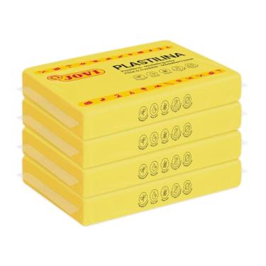 Imagem de Jovi Argila de modelar, total de 1,3 kg, 4 barras que não secam, 300 g cada, artes e artesanato (amarelo)
