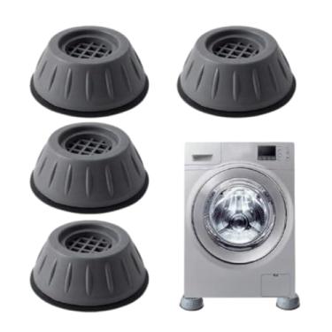 Imagem de Kit 4 Pés Niveladores Anti-Vibração Amortecedor Antiderapante Universal em Borracha – Proteção e Estabilidade para Máquina de Lavar, Secadora, Geladeira, Fogão e Móveis – Utensilio Doméstico