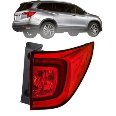 Imagem de labwork Luz traseira de substituição para Honda Pilot 2019-2022 Passport EX-L Elite 2022-2023 Lente vermelha do lado do passageiro Luz de freio de halogênio externa 33500TG7A01 HO2805107