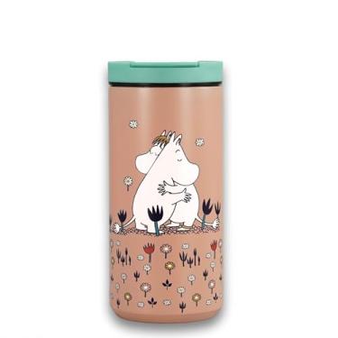 Imagem de Half Moon Bay Caneca de viagem Moomin Hug Snorkmaiden Moomintroll 340 g pêssego e azul-petróleo com isolamento de aço inoxidável com tampa