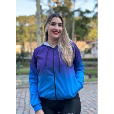 Imagem de Jaqueta Corta Vento Feminina - Degrade Roxo 08 - Preta Zilli, G1