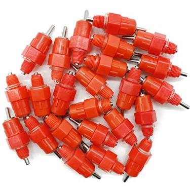 Imagem de TIHOOD 30 peças alimentadores de mamilo de galinha automáticos para mamilo alimentadores de galinha de aves estilo parafuso de galinha