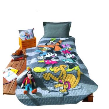 Imagem de Colcha Cobre Leito Infantil 1 Peça Solteiro Turma do Mickey - Hedrons