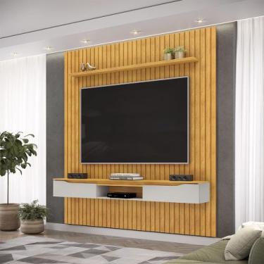 Imagem de Painel Suspenso Ripado Seko TV 65" Borda Chanfrada Cedro/Bali G18 - Gr