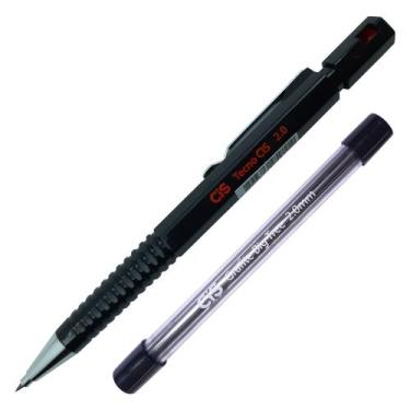 Imagem de Kit Lapiseira Técnica TecnoCIS 2.0 mm + Grafite, Preto