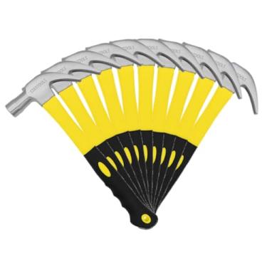 Imagem de Kit Com 10 Martelos Tipo Unha Profissional 370g 27cm Cabo De Fibra Emborrachado Lojista Revenda Atacado