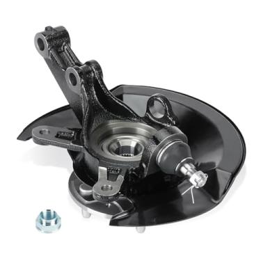 Imagem de Conjunto de cubo de rolamento e junta de direção dianteira esquerda compatível com Honda 2003-2005 Civic L4 1,7L, substitui para 698-495, 698495, 51215S5AJ30, 45255S01A00